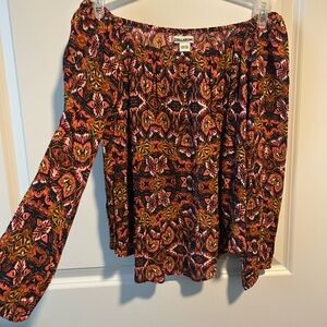 Billabong Women's Multicolor Off-Shoulder Blouse